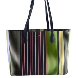 NWT Tory Burch Blake Printed Tote in Field Day Stripe